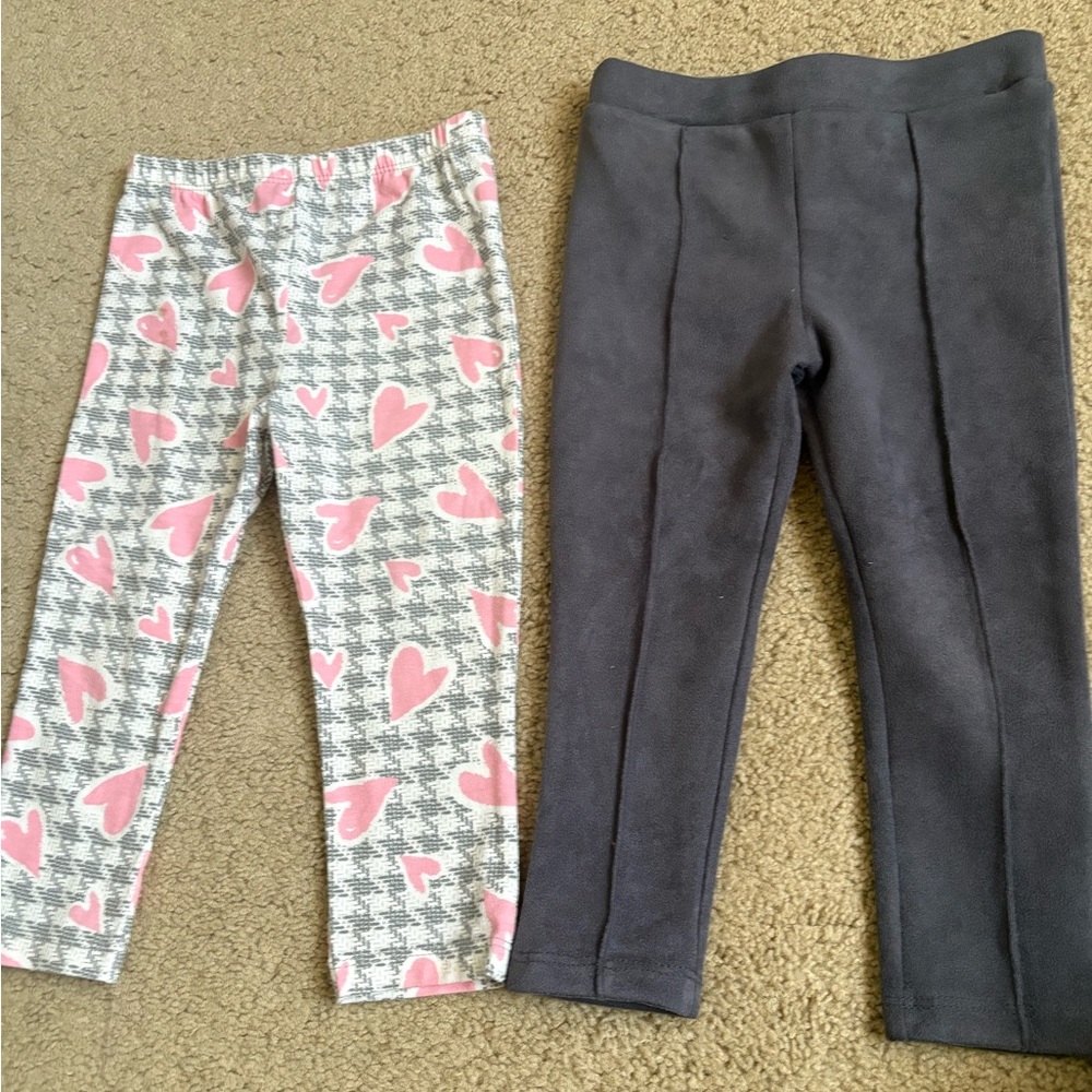 Calvin Klein Heart Print and Gray Leggings Set